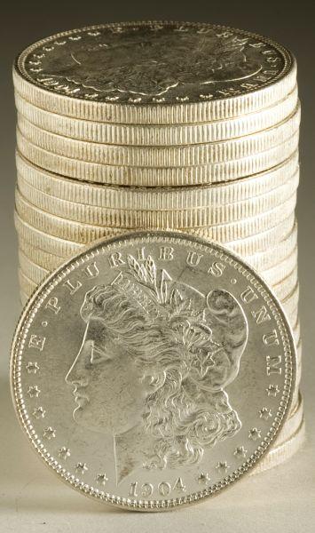 Appraisal: BU Roll of -O Morgan Silver Dollars coins