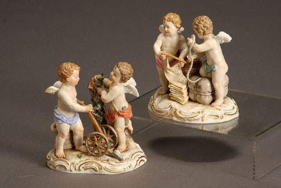 Appraisal: Lot Property of Various Owners Two Meissen Allegorical Groups Late