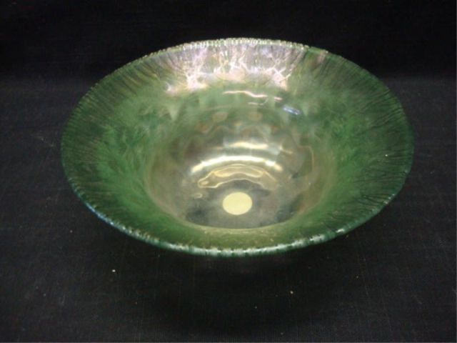 Appraisal: TIFFANY Favrile Bowl SGD LC Tiffany Favrille Green with original