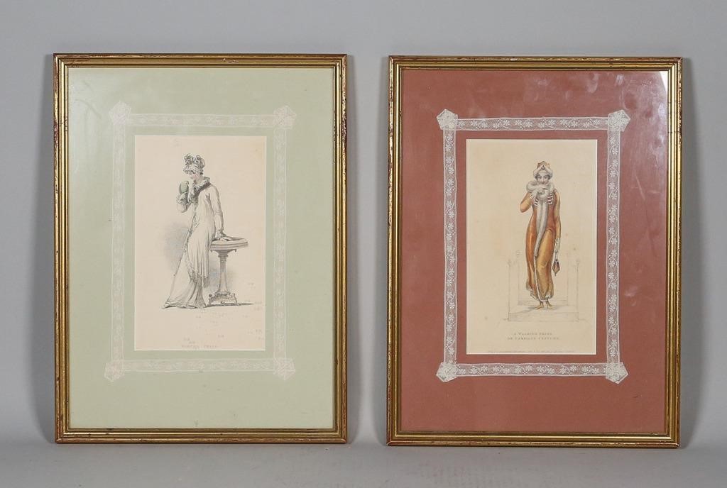 Appraisal: THE REPOSITORY OF ARTS FASHION ETCHINGS etchings with aquatint fashion