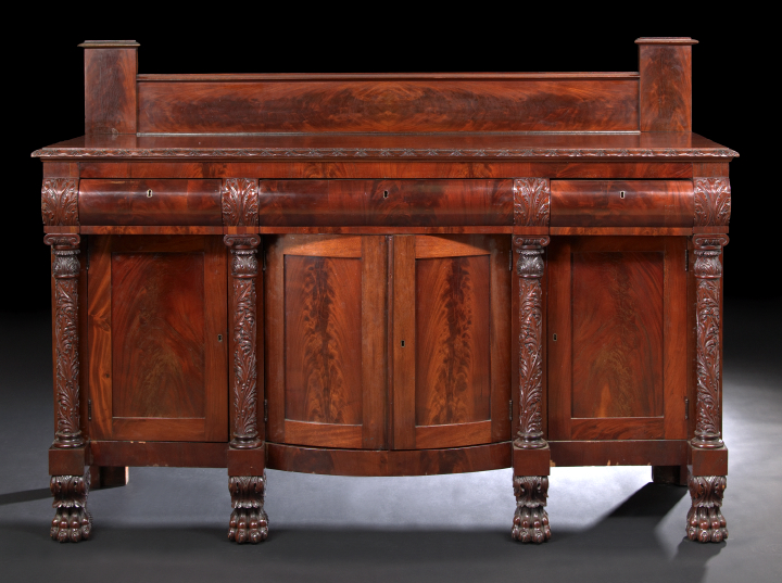 Appraisal: American Late Classical Mahogany Sideboard second quarter th century with