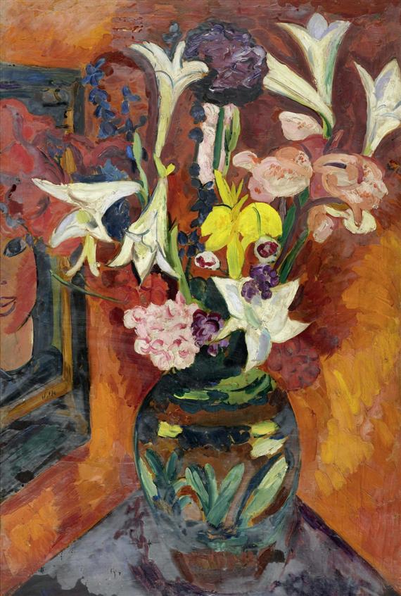 Appraisal: WOLFE EDWARD Johannisburg - London Mexican floral still life Oil