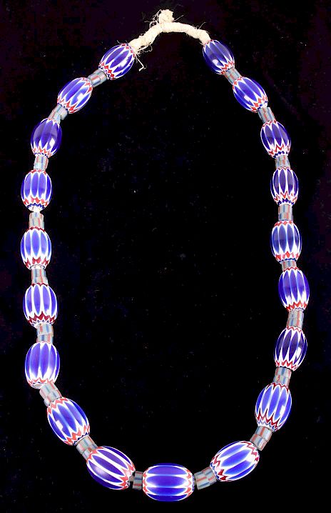 Appraisal: Antique Venetian Chevron Trade Bead Necklace For your consideration is