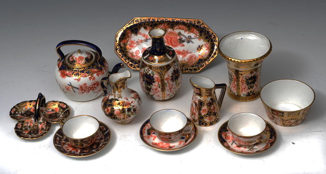 Appraisal: A COLLECTION OF ROYAL CROWN DERBY MINIATURE PIECES to include