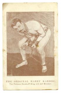 Appraisal: Escapologist Harry Kardoc Handcuff King and Jail Breaker Postcard Australia