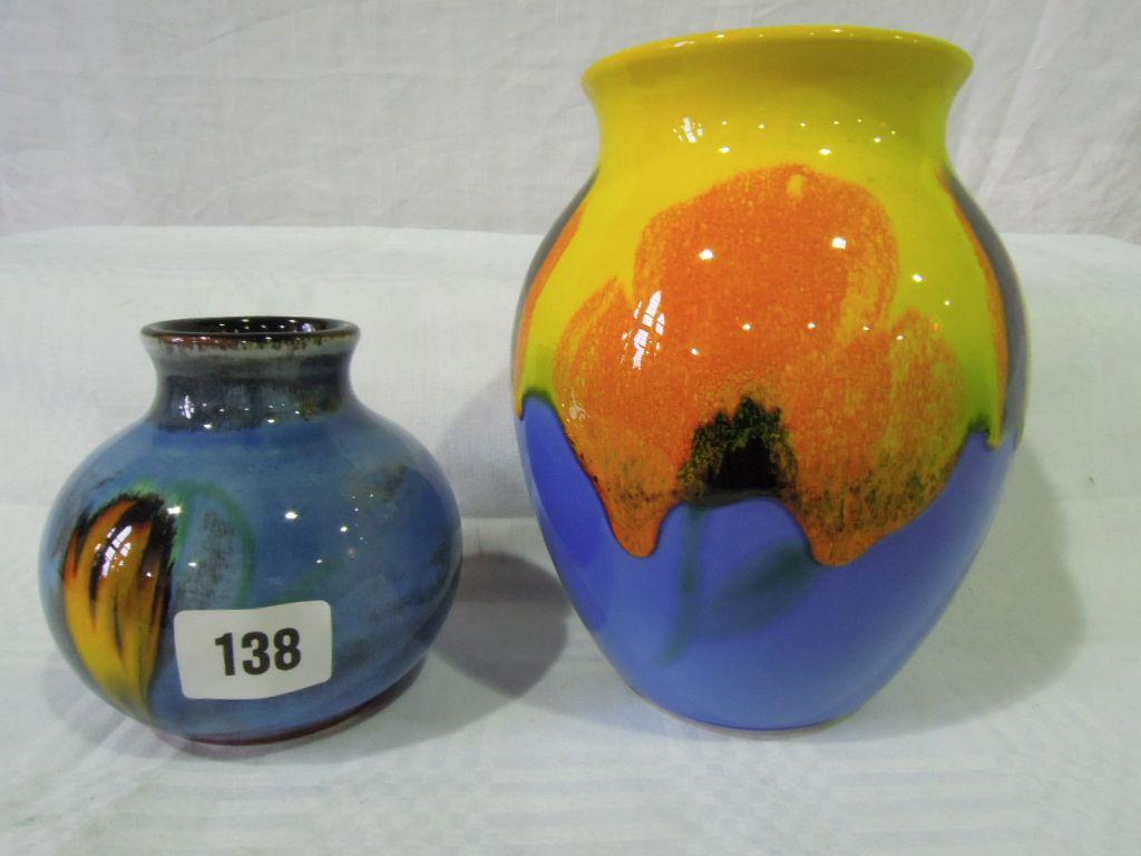 Appraisal: Two pieces of contemporary Poole Pottery consisting of two vases