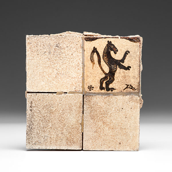 Appraisal: Rampant Horse Tiles Set of four Stoneware in square each