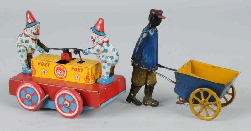 Appraisal: Lot of Tin Wind-Up Toys Description American Working Includes Strauss