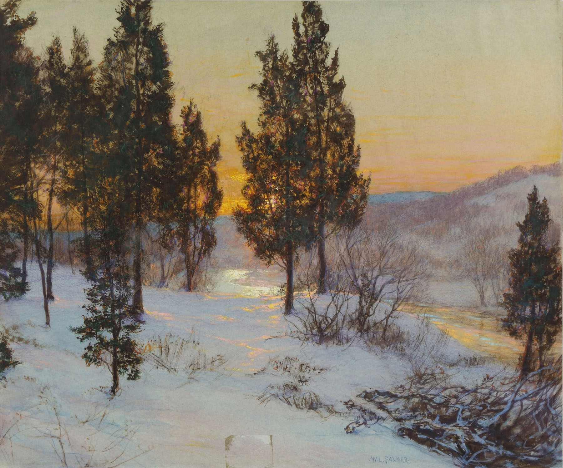 Appraisal: Walter Launt Palmer American - Sgn W C Gouache Listed