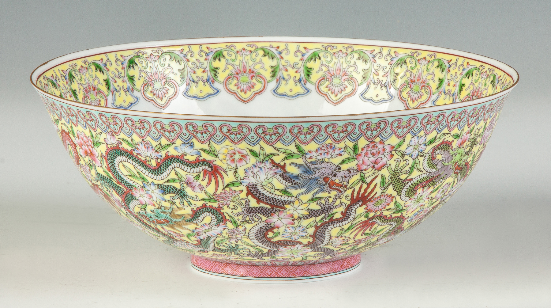 Appraisal: Chinese Eggshell Porcelain Bowl Signed Qianlong mark With hand painted