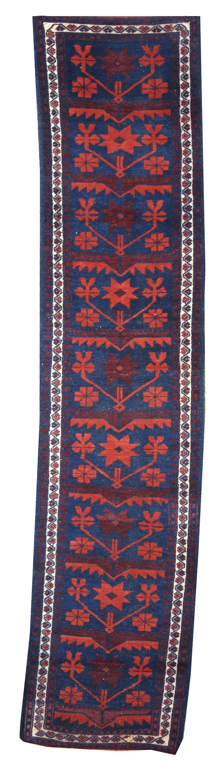 Appraisal: ORIENTAL RUG BELOUCH RUNNER ' x ' Dark blue field