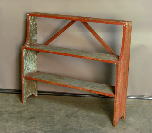 Appraisal: Diminutive pine bucket bench h w