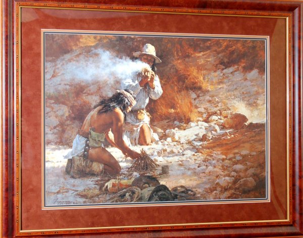 Appraisal: Howard Terpning American - Limited Edition print The Apache Fire