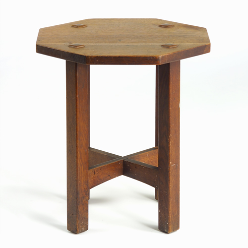 Appraisal: L J G STICKLEY Octagonal tabouret with its legs mortised