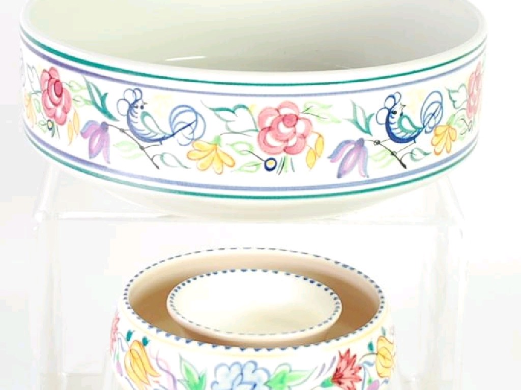 Appraisal: HAND PAINTED POOLE POTTERY FRUIT BOWL decorated in colours with