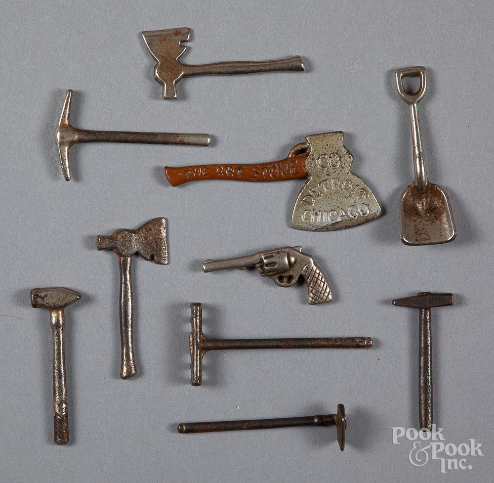 Appraisal: Group of miniature iron tools Group of miniature iron tools