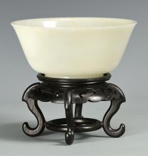 Appraisal: White Jade Bowl Ch'ien Lung Chinese White Jade Bowl inverted