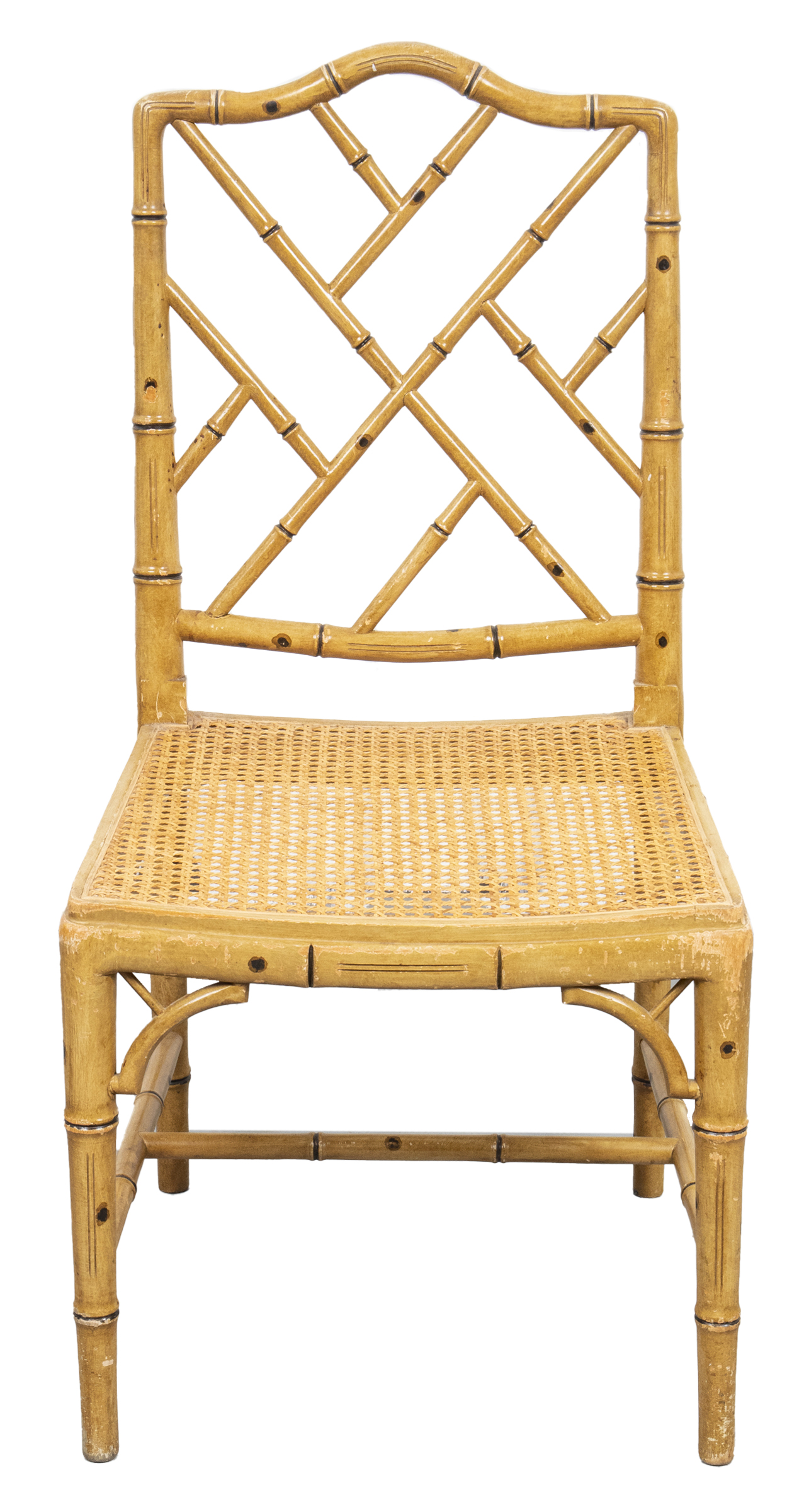 Appraisal: HOLLYWOOD REGENCY STYLE FAUX BAMBOO SIDE CHAIR Hollywood Regency style