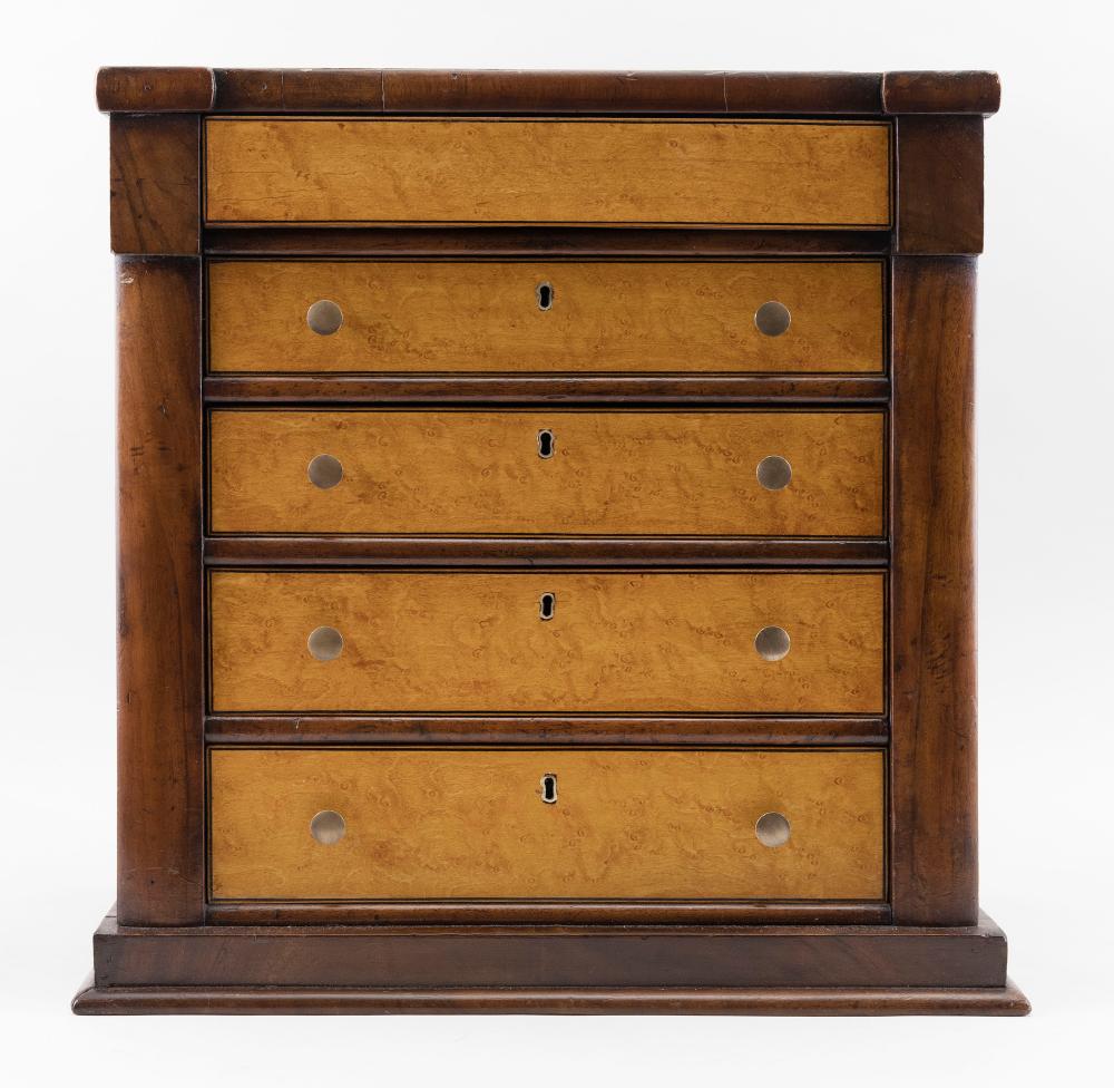 Appraisal: MINIATURE CHEST OF DRAWERS TH CENTURY HEIGHT WIDTH DEPTH MINIATURE