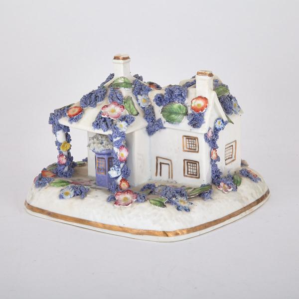 Appraisal: Staffordshire Porcelain Cottage Pastille Burner th Century with drawer applied