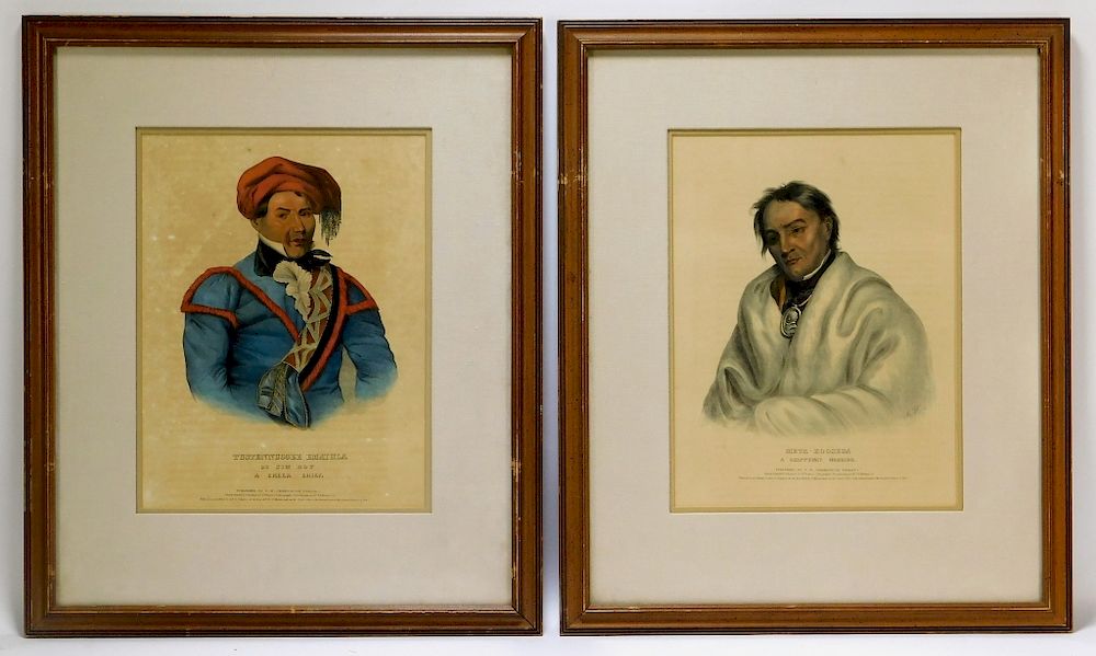 Appraisal: Charles B King Native American Portrait Etchings United States Circa