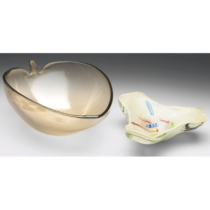 Appraisal: Venini bowl designed by Tyra Lundgren opalescent glass acid stamped