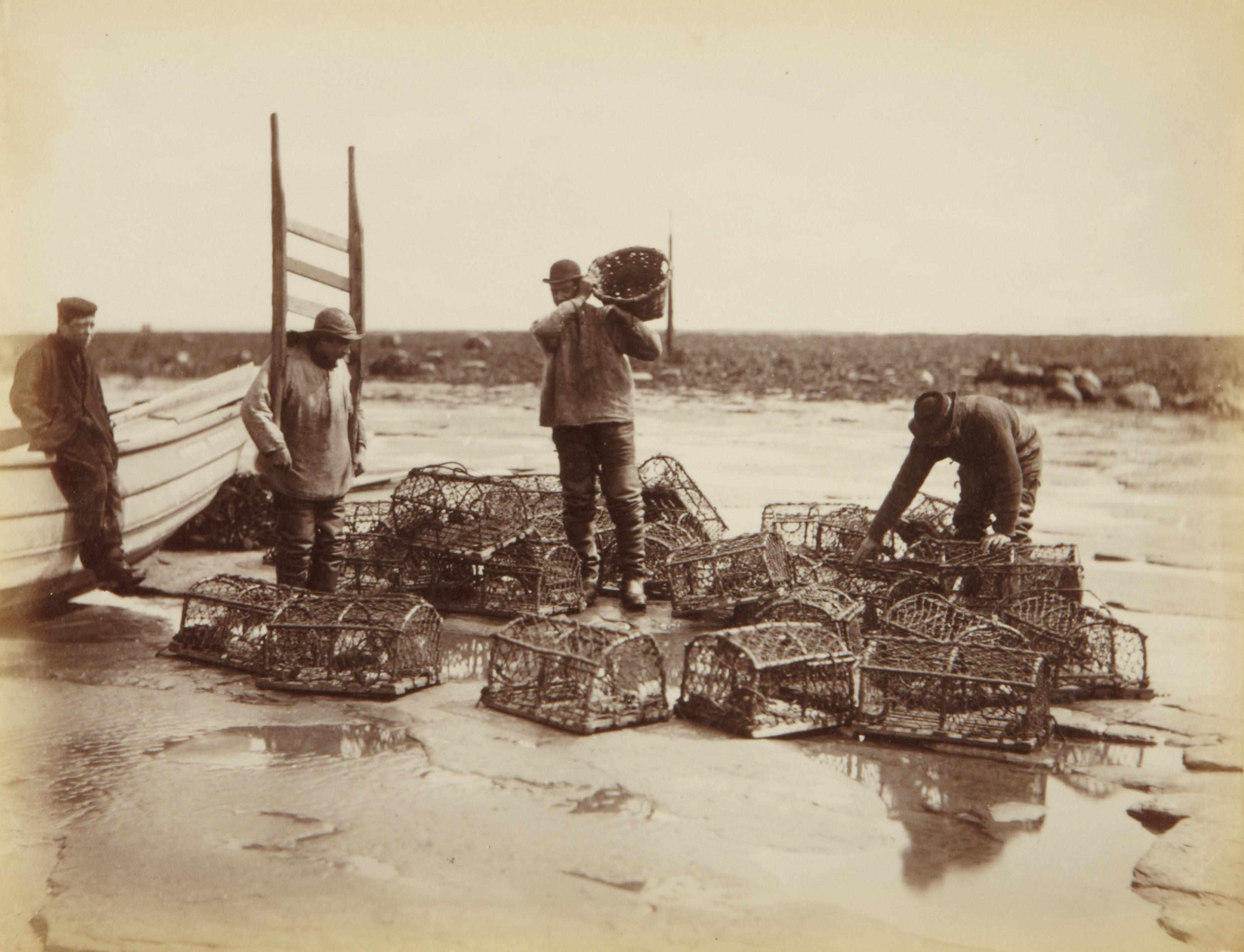 Appraisal: Frank Meadow Sutcliffe British - Crab Pots sAlbumen print numbered