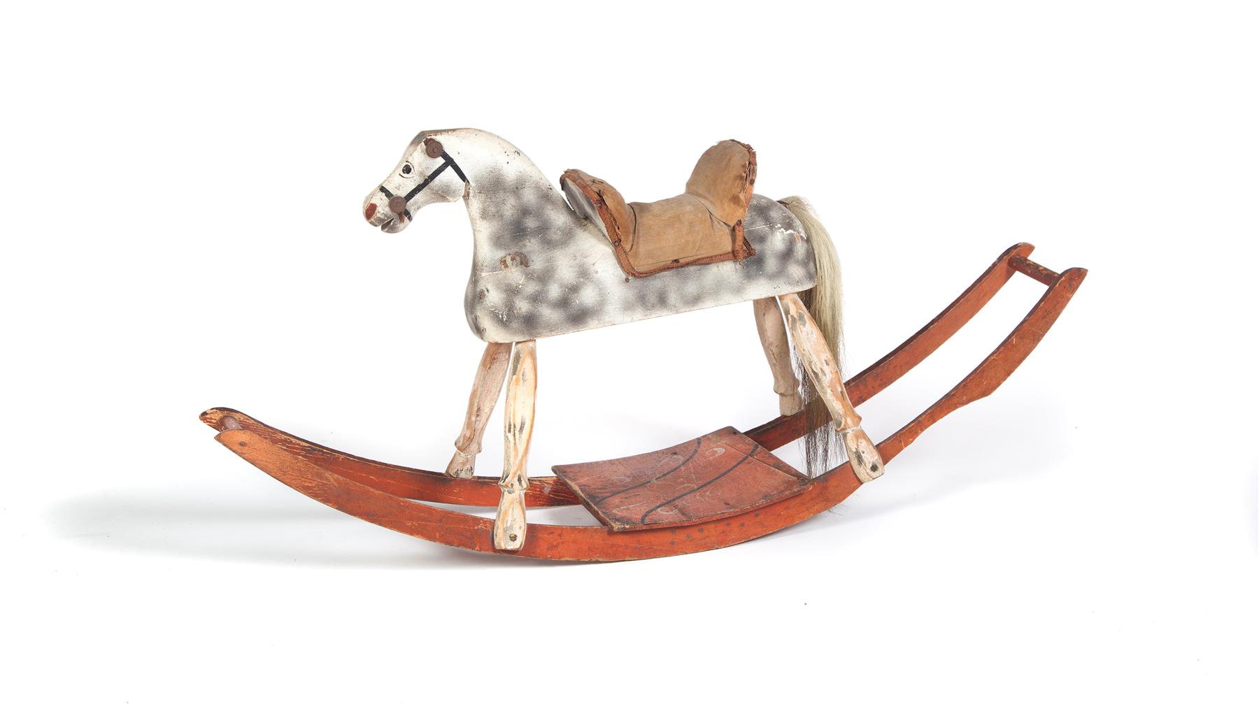 Appraisal: AMERICAN ROCKING HORSE ATTRIBUTED TO BENJAMIN CRANDALL Late th century