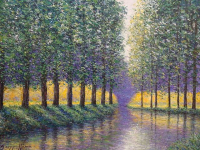 Appraisal: SCOPPETTONE O C Early Morning on the Epte River Signed