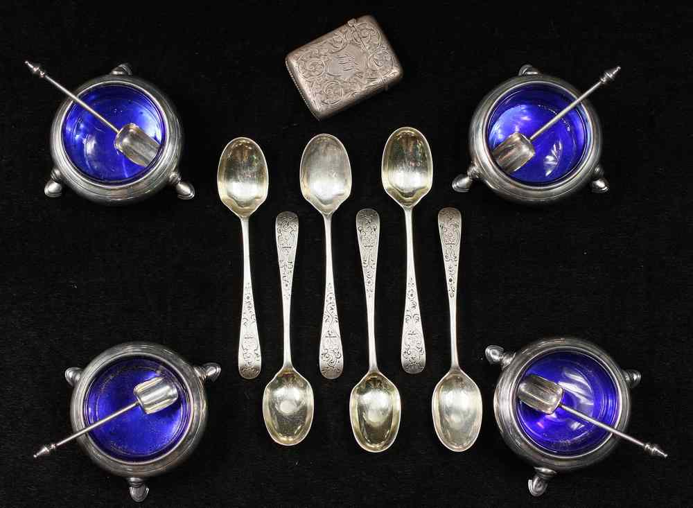 Appraisal: STERLING LOT - Including Demitasse Spoons hallmarked London Thomas Wright's