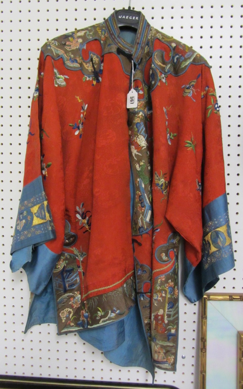 Appraisal: A Chinese embroidered silk jacket early th century embroidered with