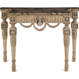 Appraisal: An Italian Painted Console Table th Century Height x width