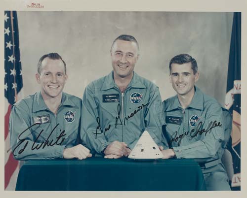 Appraisal: Apollo Crew Signed Portrait A color photograph of the ill-fated