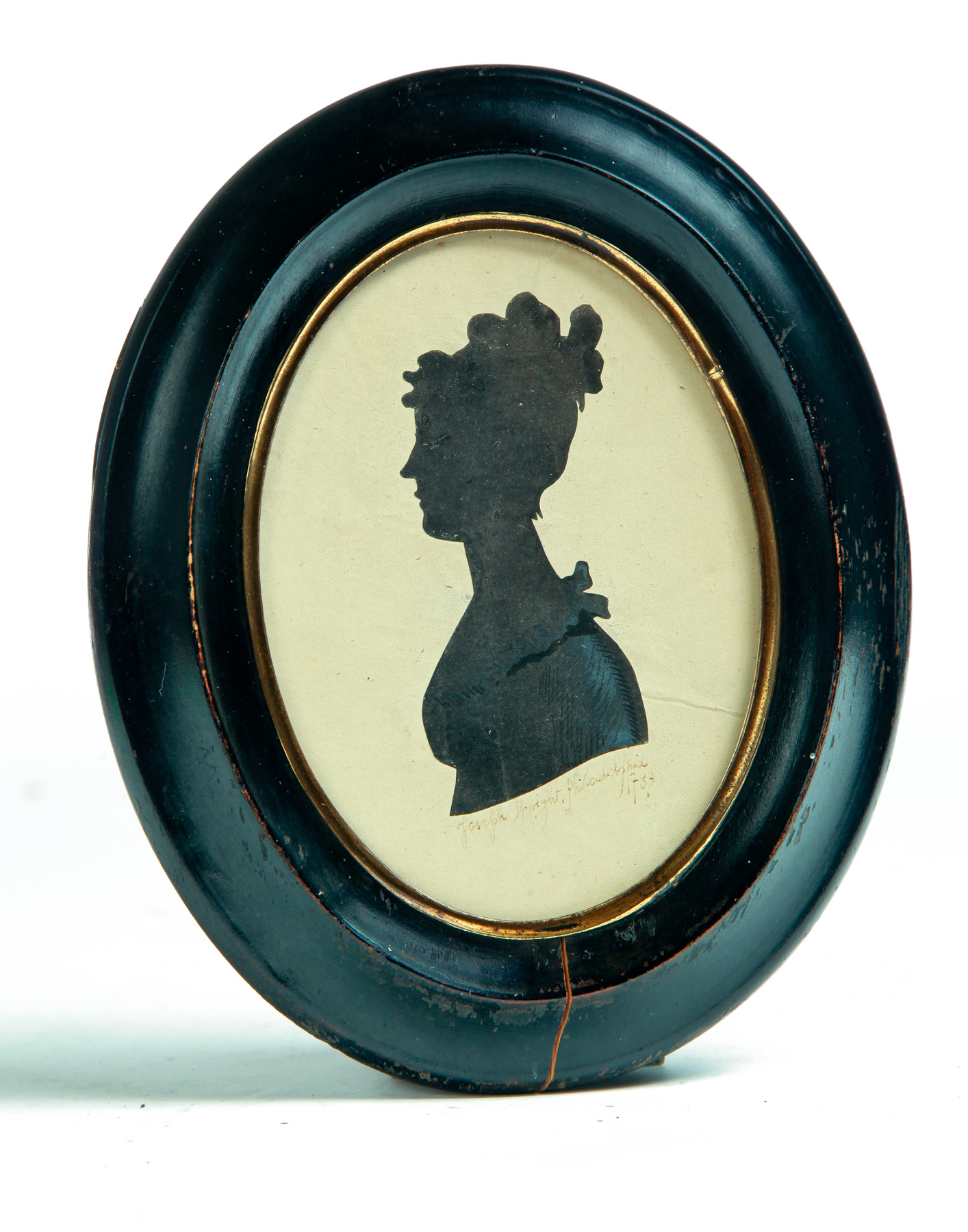 Appraisal: SILHOUETTE OF A PHILADELPHIA LADY BY JOSEPH WRIGHT AMERICAN -