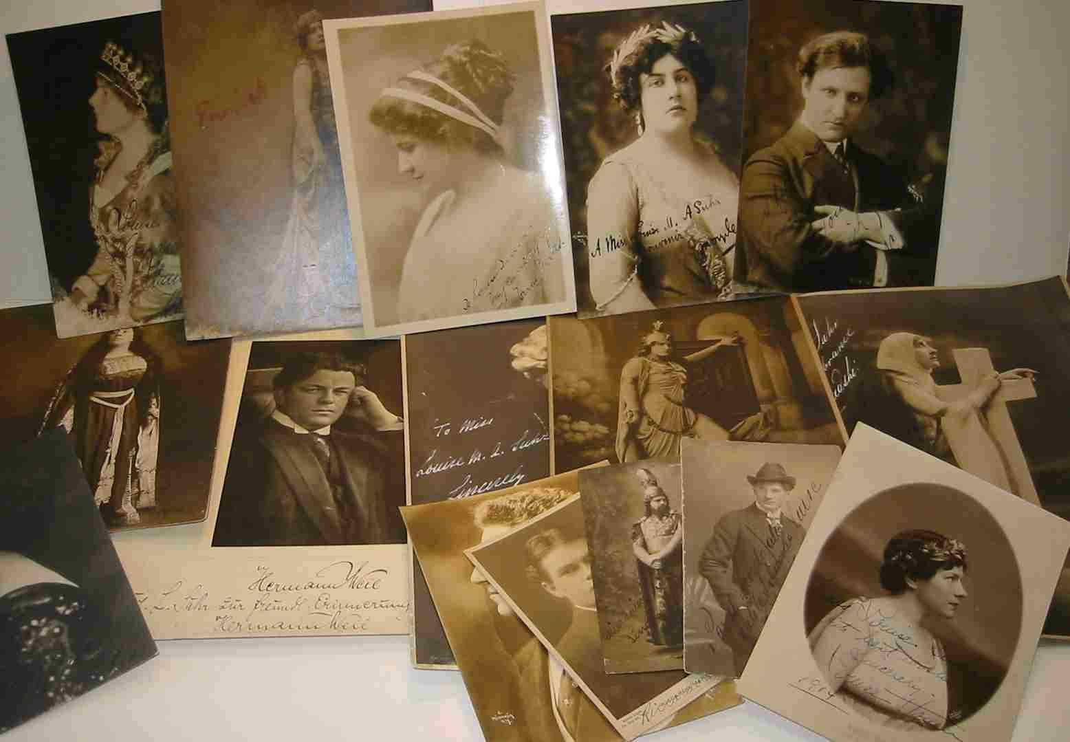 Appraisal: OPERA Group of Photographs Signed or Signed and Inscribed by