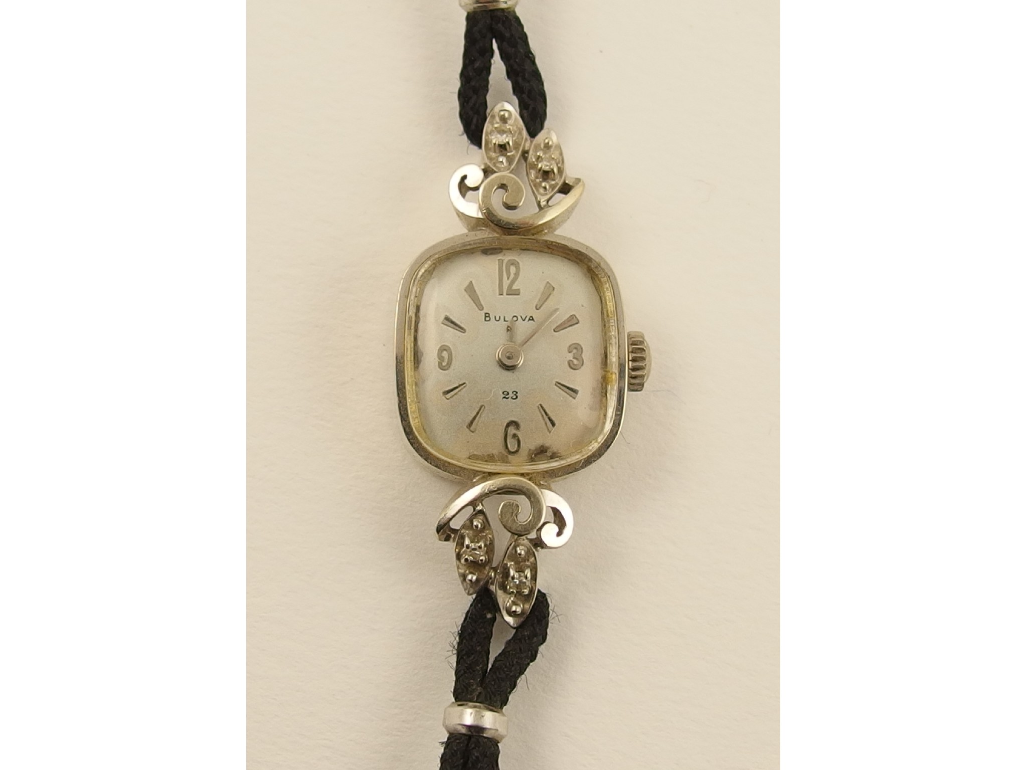 Appraisal: A ladies ct Bulova diamond set cocktail watch