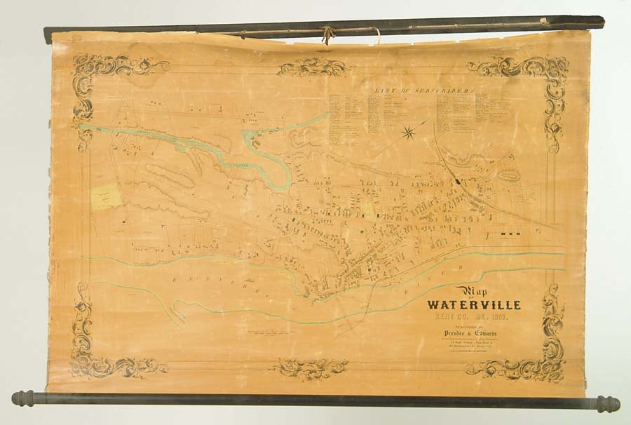 Appraisal: TWO MAINE WALL MAPS Somerset County Showing the County with