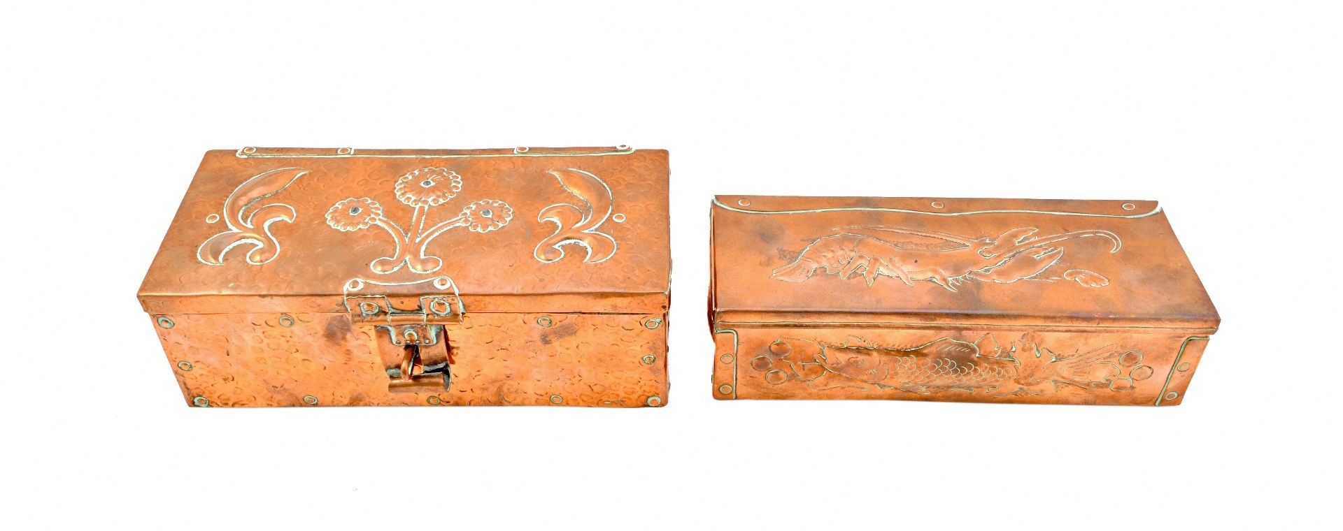 Appraisal: John Pearson an Arts and Crafts copper box circa of