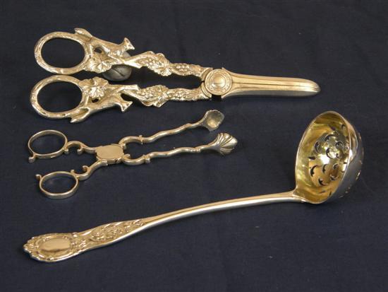 Appraisal: Pair of modern silver grape scissors with cast vine decoration