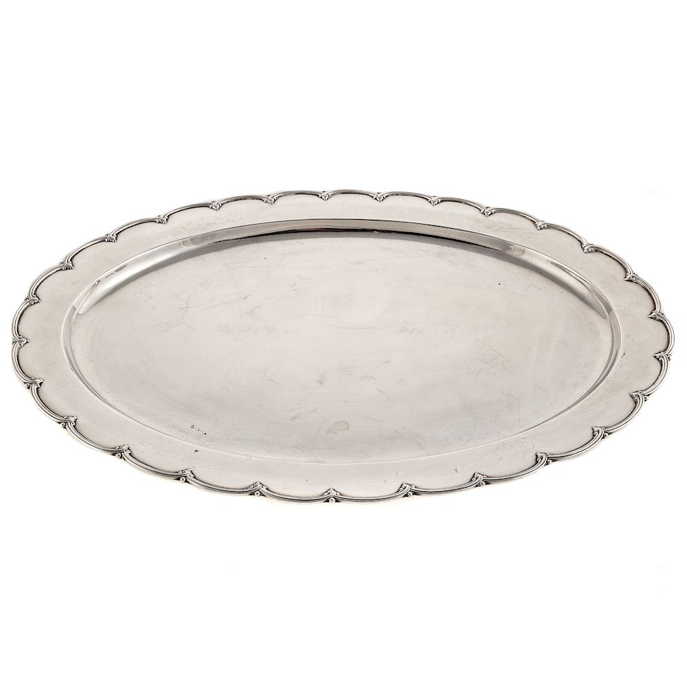 Appraisal: Tiffany Co Sterling Silver Serving Platter - date mark pattern