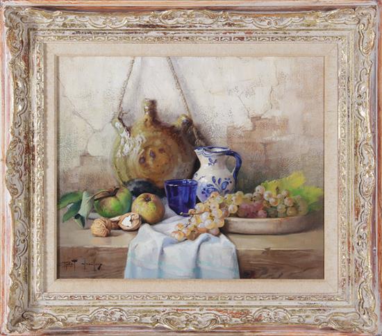 Appraisal: Robert Chailloux French - LE RAISIN ET LA GOURDE oil