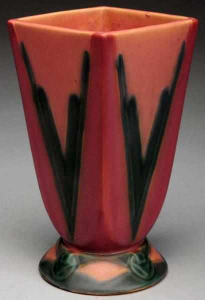 Appraisal: Roseville Futura Art Deco Vase The red vee Shape -