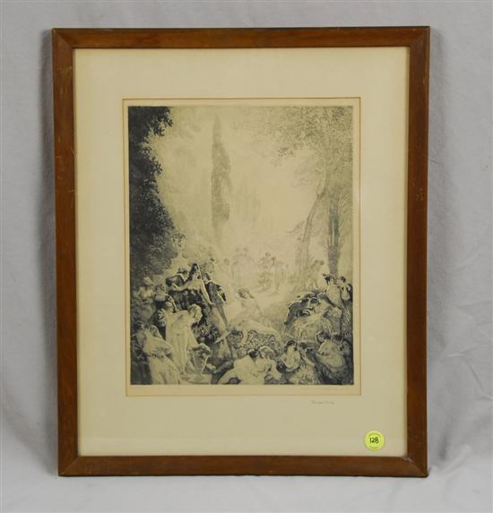 Appraisal: NORMAN LINDSAY Australian - THE APEX OF LIFE etching with