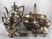 Appraisal: A comprehensive Russian silver tea equipage comprising a seven piece