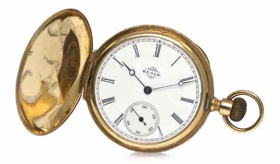 Appraisal: A Karat Yellow Gold Hunter Case Pocket Watch Elgin mm