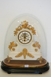 Appraisal: LATE TH CENTURY MARBLE AND GILT METAL MOUNTED DOME CASED