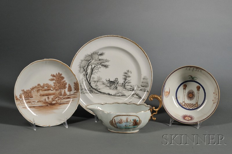 Appraisal: Four Chinese Export Porcelain Items late th early th century