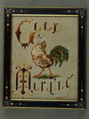 Appraisal: SAMPLER - VICTORIAN SAMPLER READS 'GOOD MORNING' WITH CROWING ROOSTER