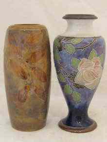 Appraisal: Royal Doulton A baluster vase with tube lined rose on