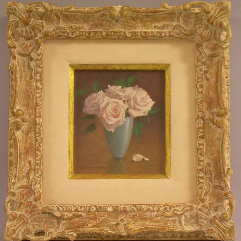 Appraisal: Andrew Lattimore American th st Century Pink Roses in a